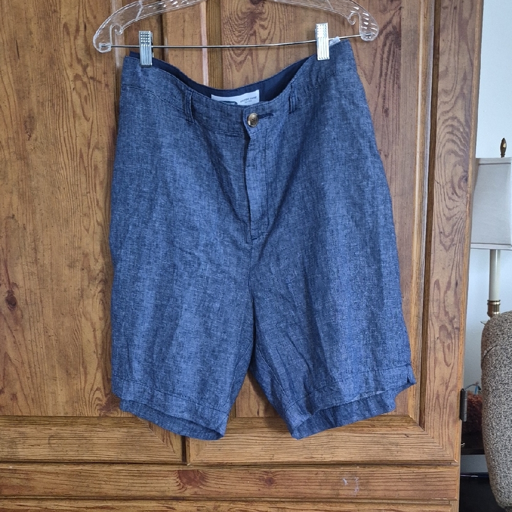 Old Navy Blue Chambray Denim High Waist Shorts 18